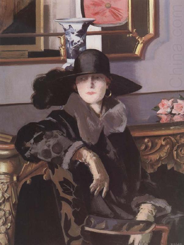 Francis Campbell Boileau Cadell Lady in Black china oil painting image